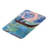 Zeilen bij maanlicht magneet (Linkerzijde)