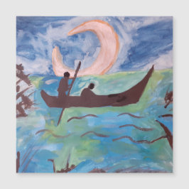 Zeilen bij maanlicht Magnetische Kaart