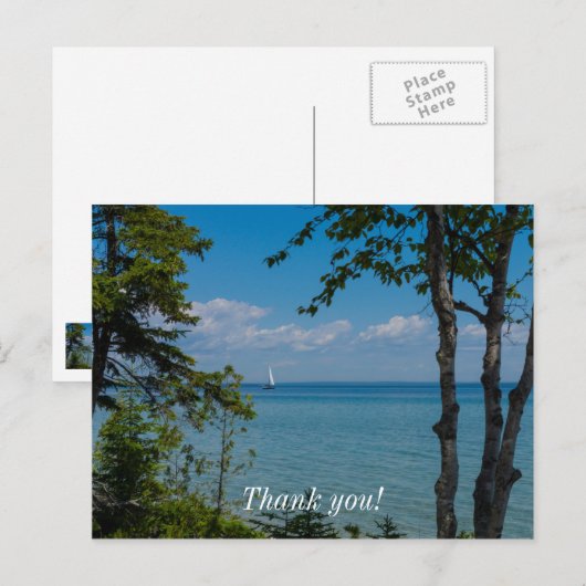 Zeilen bij Mackinac Briefkaart (Voorkant / Achterkant)