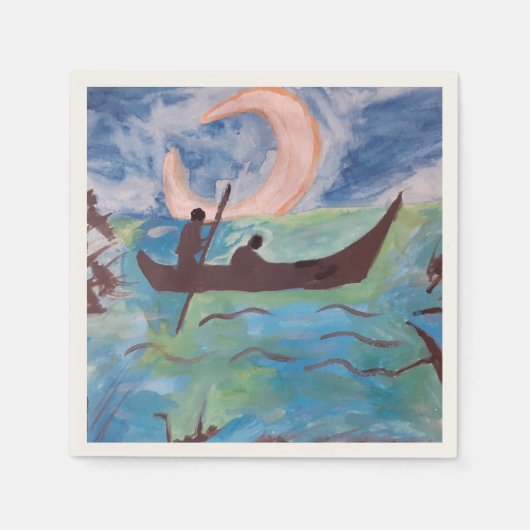 Zeilen bij Moonlight Paper Servet (Voorkant)