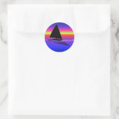 Zeilen bij Sunset Sticker (Tas)