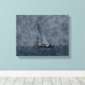 Zeilen bij Tiburon Canvas Afdruk (Insitu (Houten vloer))