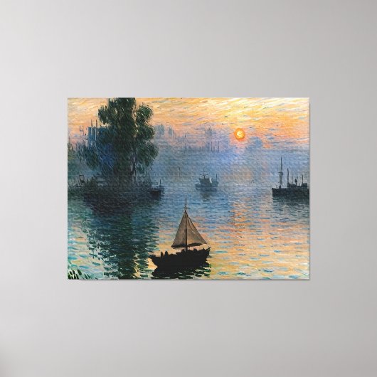 Zeilen bij zonsopgang canvas afdruk (Voorkant)