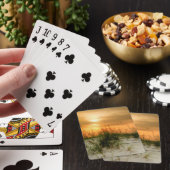 Zeilen bij zonsopgang pokerkaarten (Insitu)