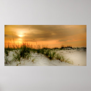 Zeilen bij zonsopgang poster