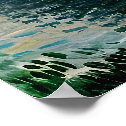 Zeilen bij zonsopgang poster (Hoek)