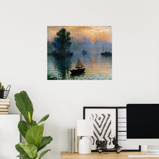 Zeilen bij zonsopgang poster (Thuiskantoor)