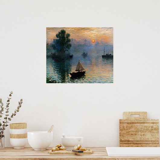 Zeilen bij zonsopgang poster (Keuken)