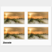 Zeilen bij zonsopgang rechthoekige sticker (Vel)