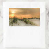 Zeilen bij zonsopgang rechthoekige sticker (Tas)