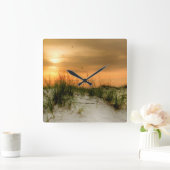 Zeilen bij zonsopgang vierkante klok (Huis)