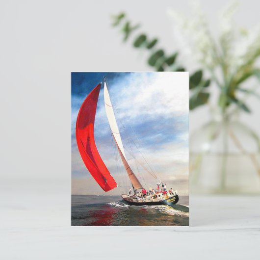 Zeilen Briefkaart (Staand voorkant)