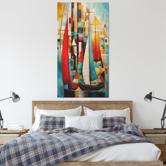 Zeilen Canvas Afdruk (Insitu (Slaapkamer))