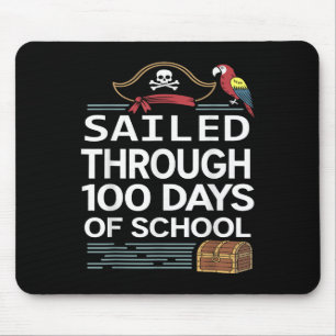 Zeilen door 100 dagen van School Piratenschip Teac Muismat