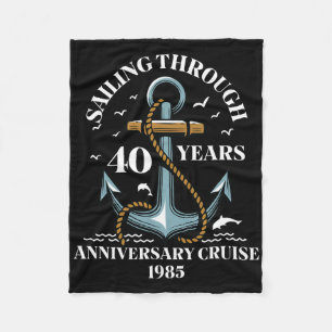Zeilen door 40 jaar huwelijksjubileum Cruise Fleece Deken