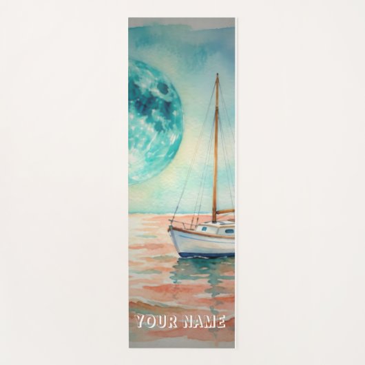 Zeilen door rustig water yogamat (Voorkant)