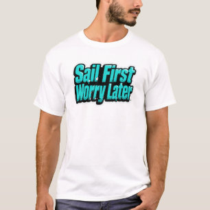 Zeilen eerst, later zorgen – Aqua Pop Comic T-shirt