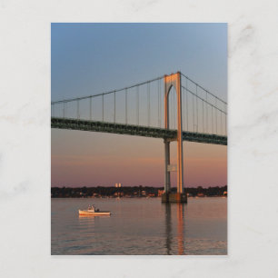 Zeilen en verlaten van New Port Road Island Briefkaart