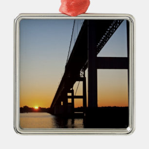 Zeilen en vertrek uit Newport Rhode Island Metalen Ornament