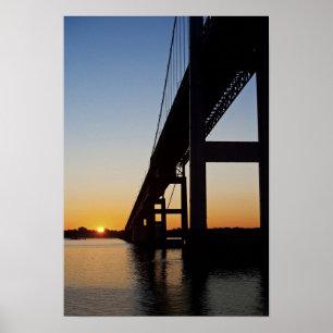 Zeilen en vertrek uit Newport Rhode Island Poster