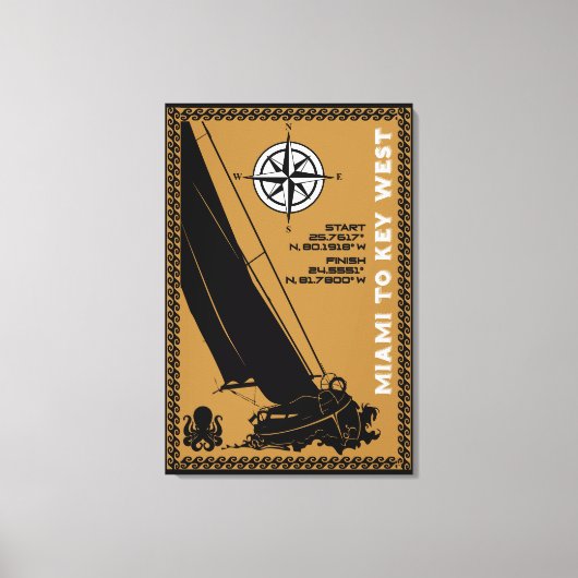 Zeilen Florida Miami Key West Canvas Afdruk (Voorkant)