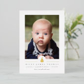 Zeilen Geboorte Aankondiging Folie Uitnodiging (Staand Voorkant)