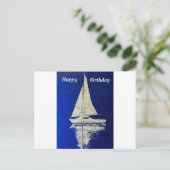 Zeilen Gefeliciteerd Briefkaart (Staand voorkant)