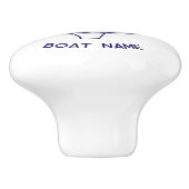 Zeilen Gepersonaliseerde Bootnaam Keramische Knop (Zijkant)