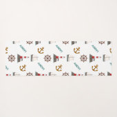 Zeilen Grote Patroon Kleur op Wit Yogamat (Achterkant (horizontaal))