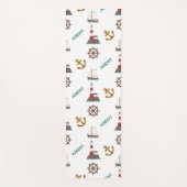 Zeilen Grote Patroon Kleur op Wit Yogamat (Voorkant)