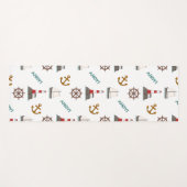 Zeilen Grote Patroon Kleur op Wit Yogamat (Voorkant (horizontaal))