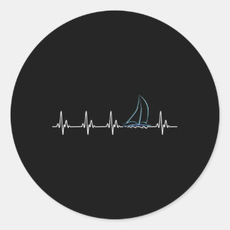 Zeilen Hebeat Zeilboot Ronde Sticker