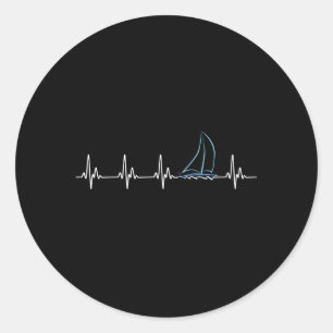 Zeilen Hebeat Zeilboot Ronde Sticker