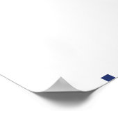 Zeilen Illustratief Groot Patroon Marine Blauw Poster (Hoek)