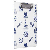Zeilen Illustratief LG Pattern Marine Blauw Klembord (Rechts)