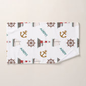 Zeilen Illustratief Patroon Kleur op Wit Bad Handdoek (Handdoek)