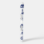 Zeilen Illustratief Patroon Marine Blauw + Wit Case-Mate iPhone Case (Achterkant / Rechts)