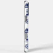 Zeilen Illustratief Patroon Marine Blauw + Wit Case-Mate iPhone Case (Achterkant / Rechts)