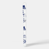 Zeilen Illustratief Patroon Marine Blauw + Wit Case-Mate iPhone Case (Achterkant / Links)