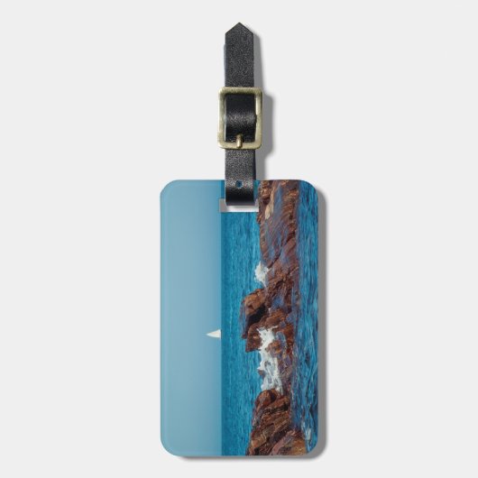 Zeilen in de Atlantische Oceaan Bagagelabel (Voorkant verticaal)