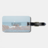 Zeilen in de Atlantische Oceaan Bagagelabel (Achterkant horizontaal)