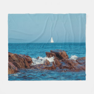 Zeilen in de Atlantische Oceaan Fleece Deken
