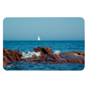 Zeilen in de Atlantische Oceaan Magneet