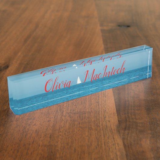 Zeilen in de Atlantische Oceaan Naambordje (Zijkant)