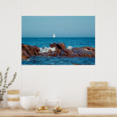 Zeilen in de Atlantische Oceaan Poster (Keuken)