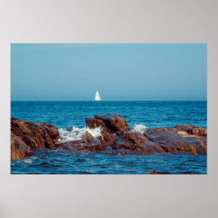 Zeilen in de Atlantische Oceaan Poster