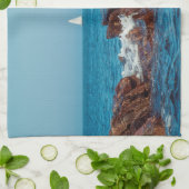 Zeilen in de Atlantische Oceaan Theedoek (Gevouwen)