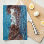 Zeilen in de Atlantische Oceaan Theedoek (Quarter Fold)