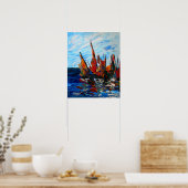 Zeilen in de haven a bainet 2009 poster (Keuken)