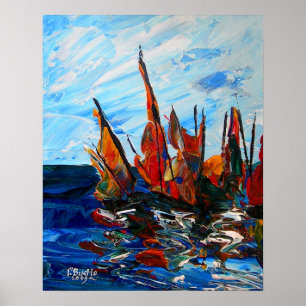 Zeilen in de haven a bainet 2009 poster